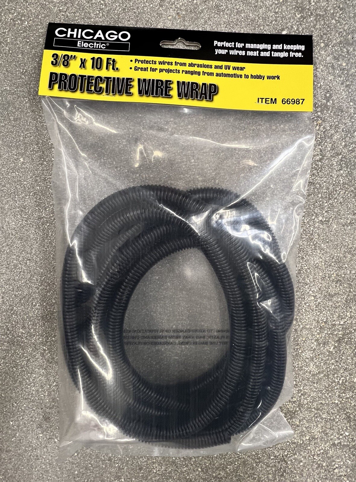 Chicago Electric Protective Wire Wrap 3/8x10ft