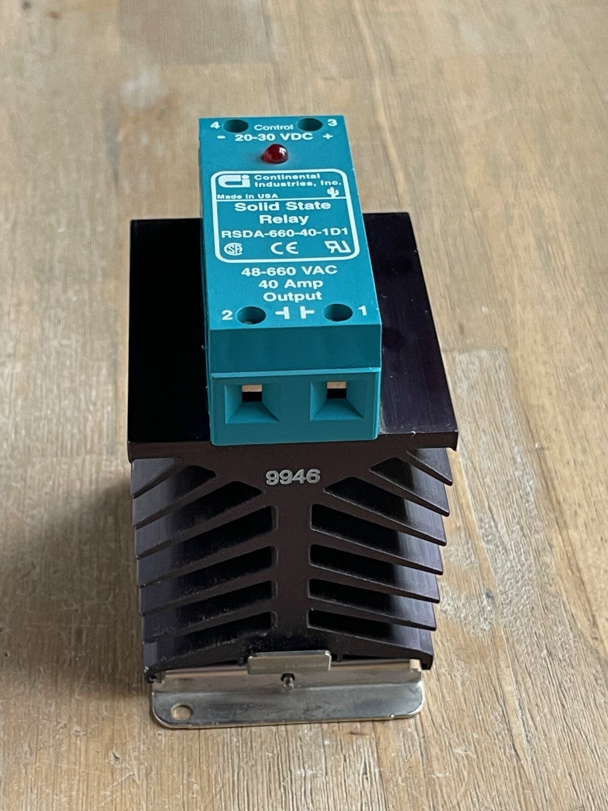 CONTINENTAL INDUSTRIES RSDA-660-40-1D1 SOLID STATE RELAY 20-30VDC 40A 48-660VAC