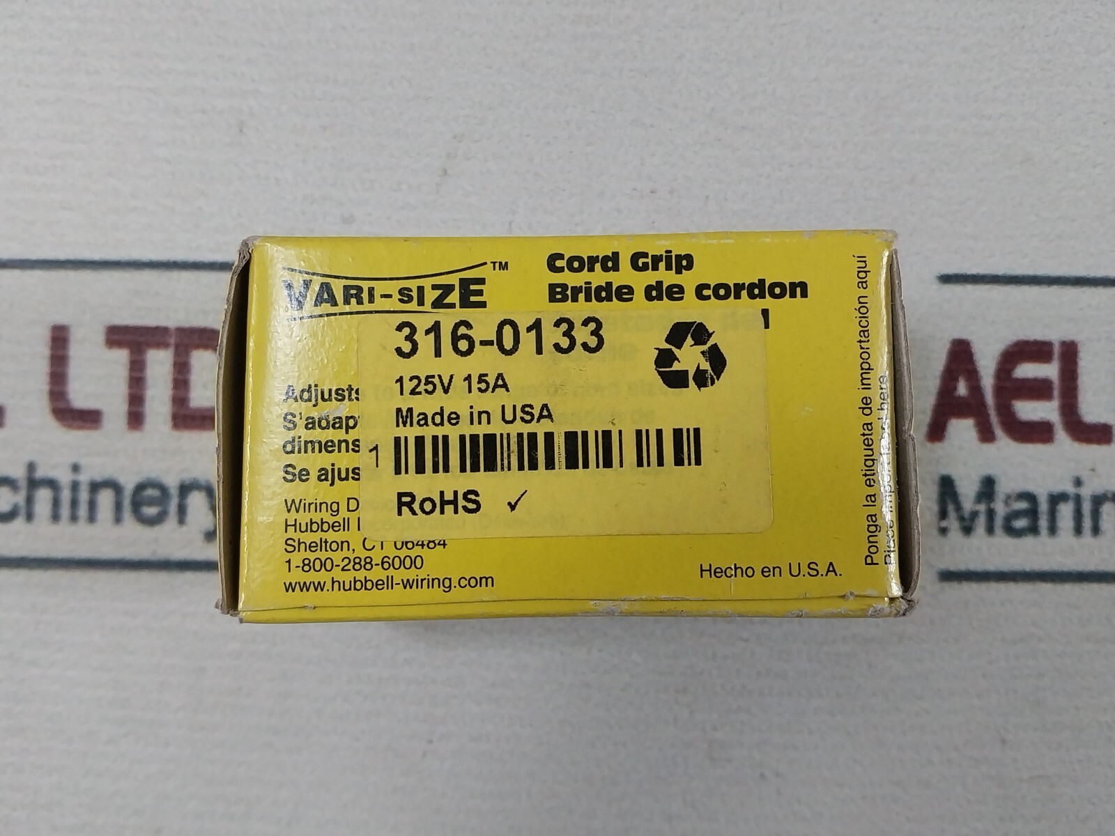 Hubbell HBL5266C Power Entry Connector/Plug 15A. 125V