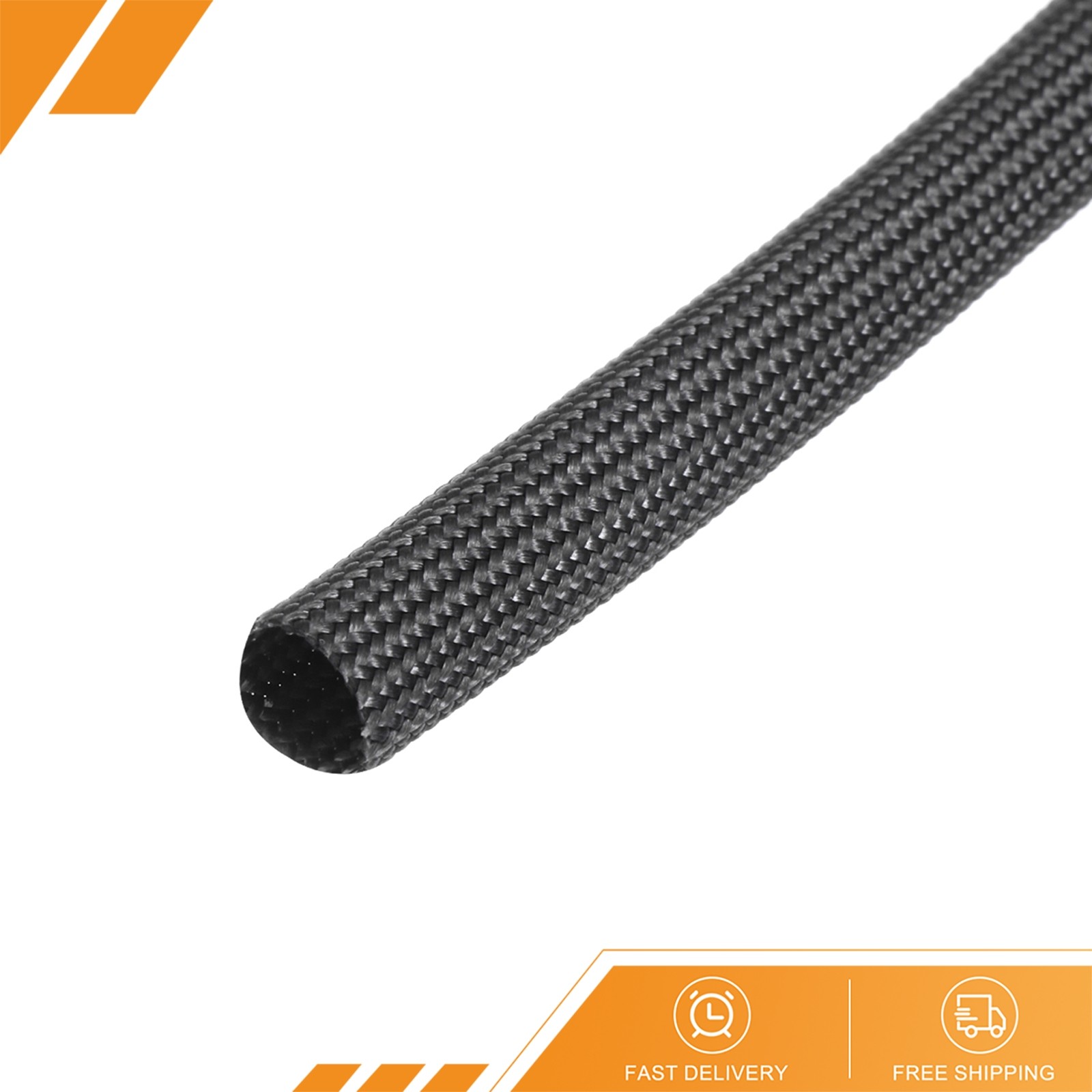 Insulation Cable Protector 9.8 Ft 5mm High TEMP Fiberglass Sleeve Black