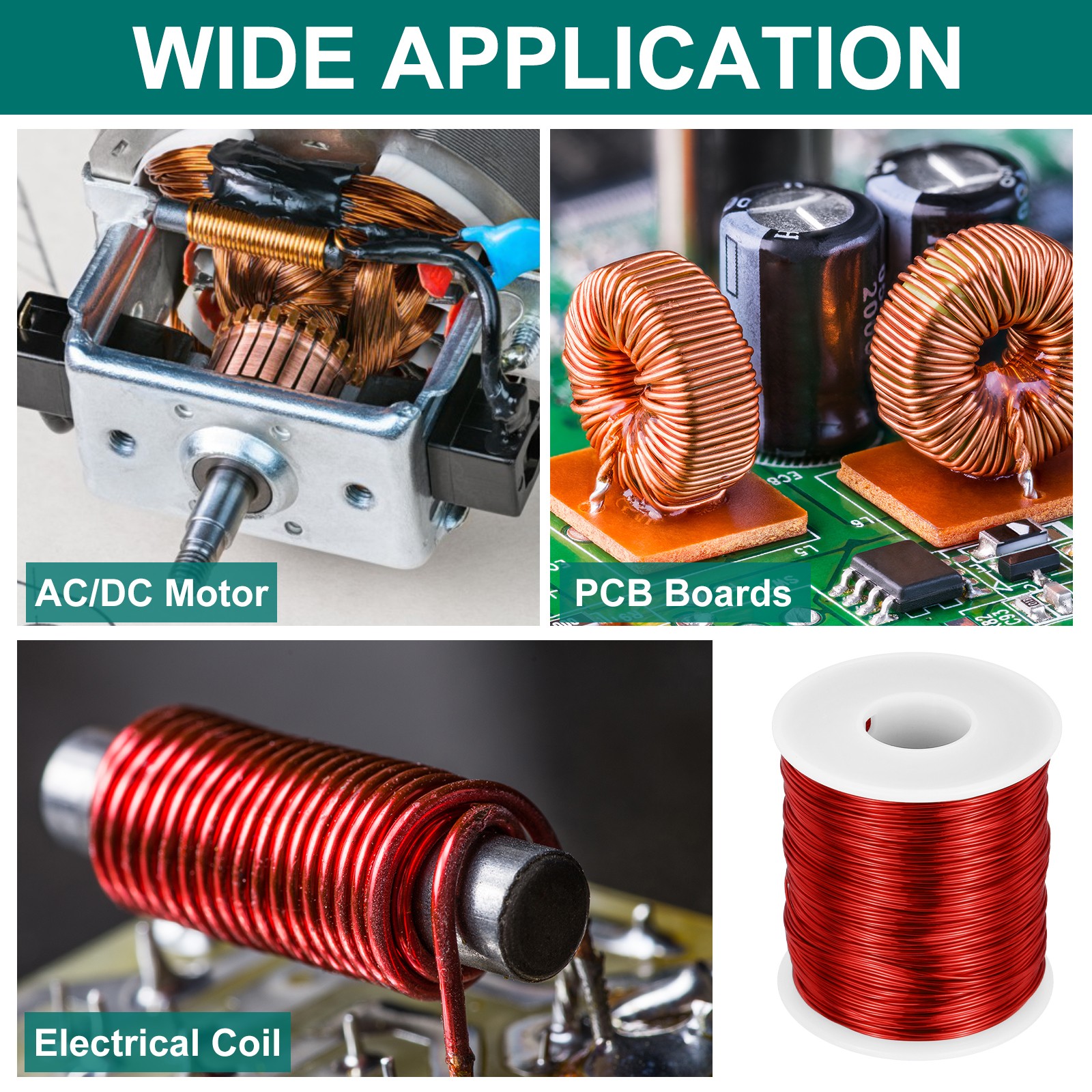 22 AWG Magnet Wire 22 Gauge Enameled Copper 1 Lb Magnetic Coil Wire 155C(311F)