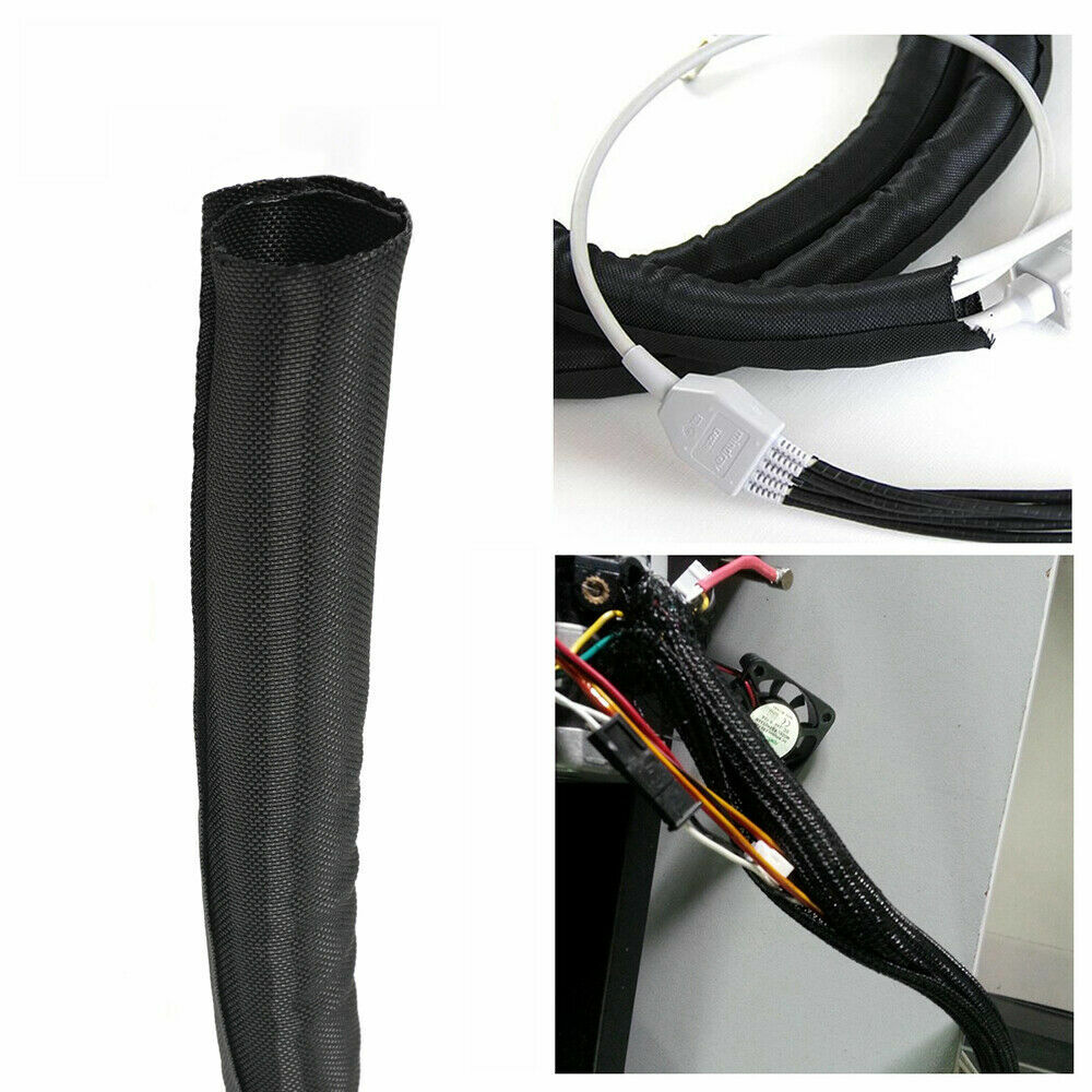 Braided Cable Sleeve Wire Loom Covers Cords Protector Tubing Lot